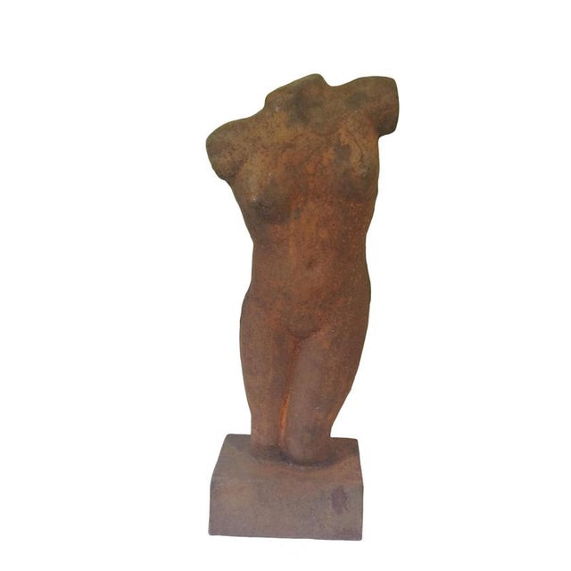 Metal European Artist, Venus Garden Sculptures, Cast Iron, Set of 2 For Sale - Image 7 of 9