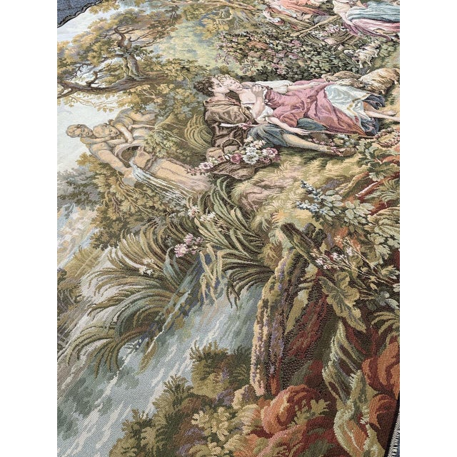 Vintage French Jacquard Tapestry, 1970s For Sale - Image 18 of 18