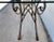 Metal Italian Brass Hoof Footed Patinated Wrought Iron Console Sofa Dining Table For Sale - Image 7 of 11