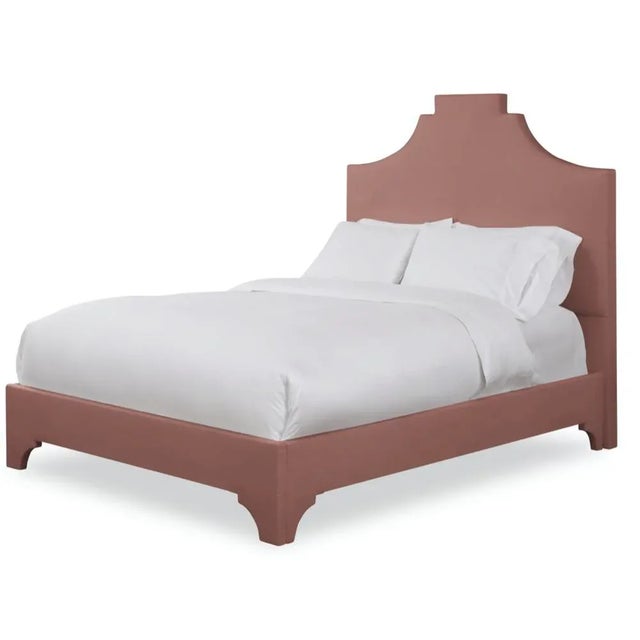 Casa Cosima Nadine Queen Headboard, Blush Velvet For Sale - Image 4 of 5