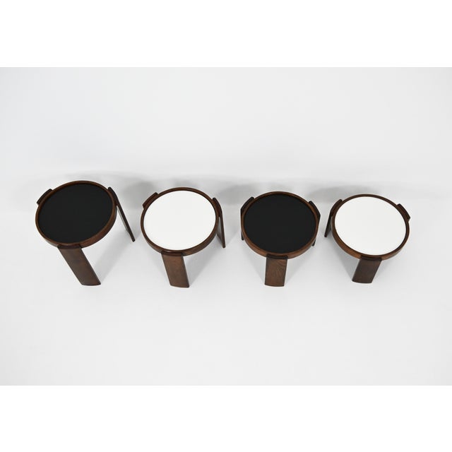 Model 780 Nesting Tables by Gianfranco Frattini for Cassina, 1960s, Set of 4 For Sale - Image 10 of 15