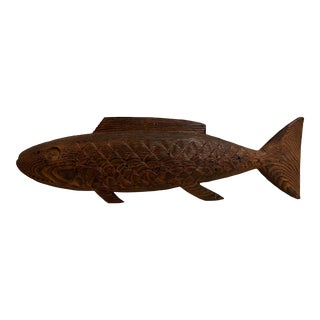 Riley F Napier (1913-1989), Folk Art Fish, Hand Carved Drift Wood For Sale