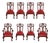Set of Eight English Carved Mahogany George III Style Dining Chairs, Circa 1870 For Sale