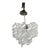 Murano Glass Sputnik Chandelier With Swirling Italian Glass Clear and White For Sale