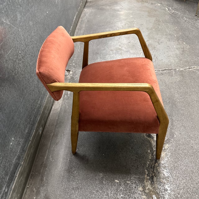 Four Hands Tyler Armchair, Auburn Velvet For Sale - Image 4 of 12