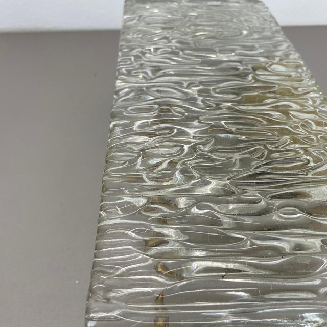 Large Vintage Hollywood Regency Ice Glass Wall Light by J.T. Kalmar, 1950s For Sale - Image 8 of 18