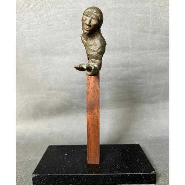 Richard V. Greeves, Navajo Figure, 1980s, Bronze Sculpture For Sale - Image 6 of 6