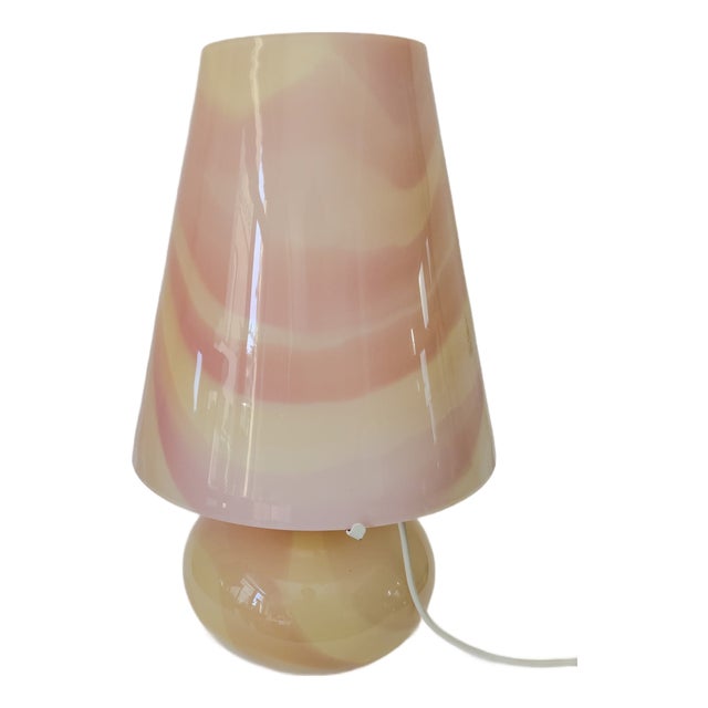 Pink Murano Glass Table Lamp attributed to Maestri Di Murano, 1970s For Sale