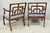 Vintage Chinese Chippendale James Mont Style Fretwork Lounge Arm Chairs - A Pair For Sale - Image 11 of 15