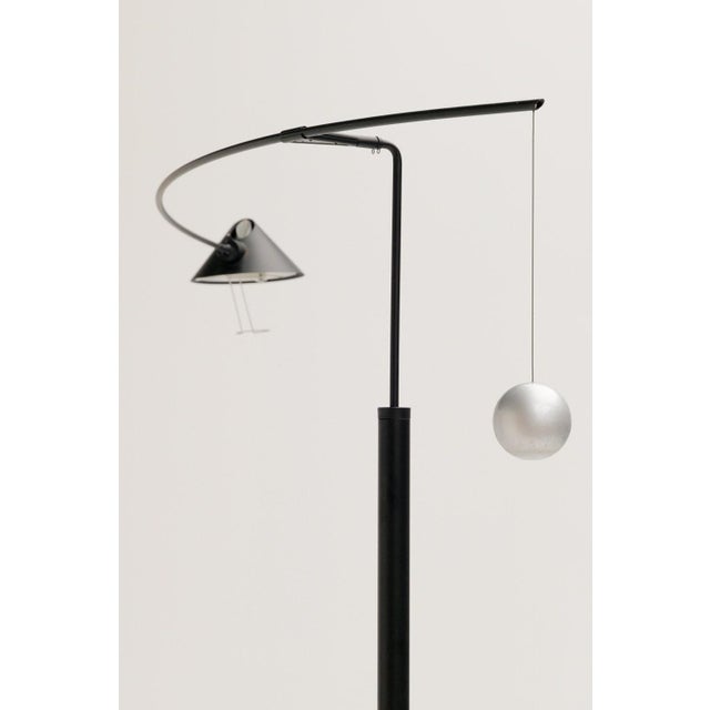Black Nestore Floor Lamp by Carlo Forcolini for Artemide, 1980s For Sale - Image 8 of 13