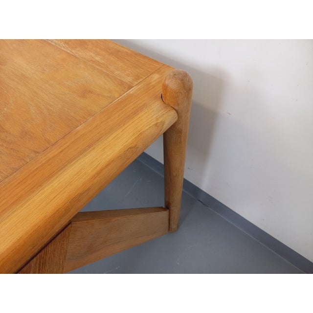 Large Vintage Brutalist Table in Oak, 1960s For Sale - Image 18 of 18