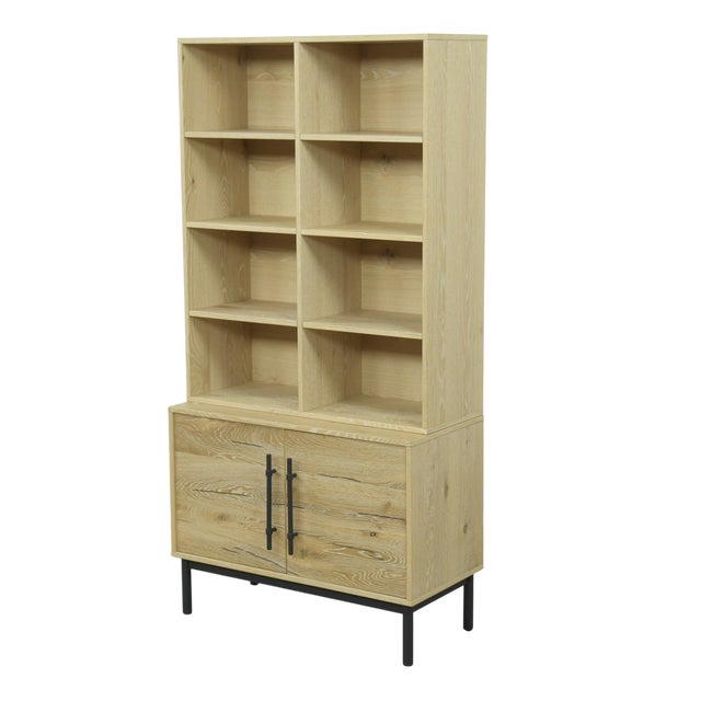2020s Arhaus Sullivan Bookcase With Cabinet Base For Sale - Image 5 of 8