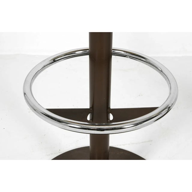 Metal Late 20th Century Set 6 Danish Modern Bar Stools For Sale - Image 7 of 10