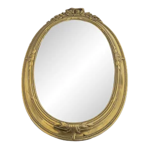 Italian Die-Cast Brass Wall Mirror in Brass Finish