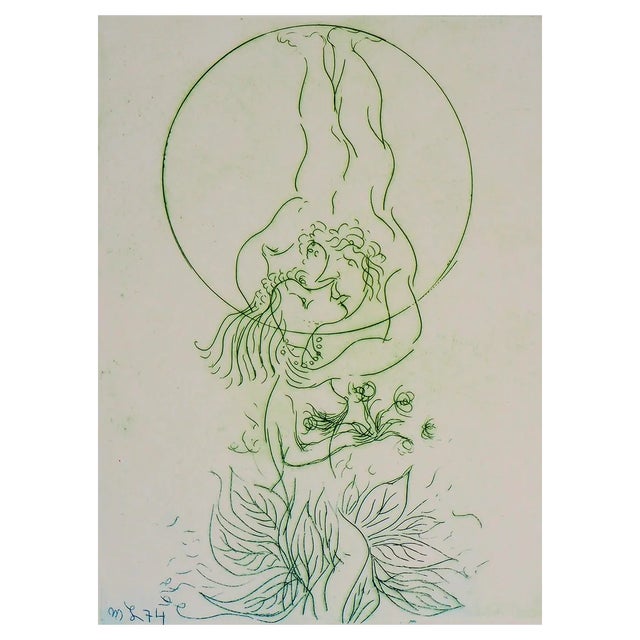 Meyer Lazar, The Sweetest Kiss, 1974, Original Etching For Sale