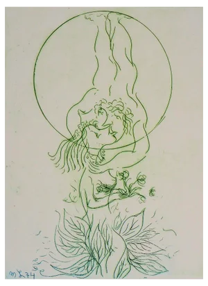 Meyer Lazar, The Sweetest Kiss, 1974, Original Etching