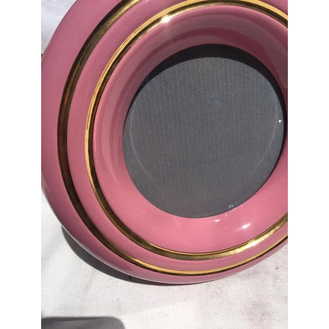 Italian Photo Frame in Pink Lacquered Wood, Italy, 1980s For Sale - Image 6 of 10