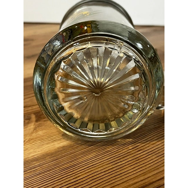 Late 20th Century Mid Century Modern German Deckel Rein-Zinn Pewter Lid Lion Crest Crystal Stein Lid For Sale - Image 11 of 12