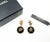 Chanel Vintage Gold Plated CC Star Round Black Coin Dangle Piercing Earrings *Marked 01 *Made in France *Comes with the...