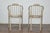 Pair of Baker Furniture Faux Bamboo Upholstered Armchairs in Soft White Finish For Sale - Image 10 of 12