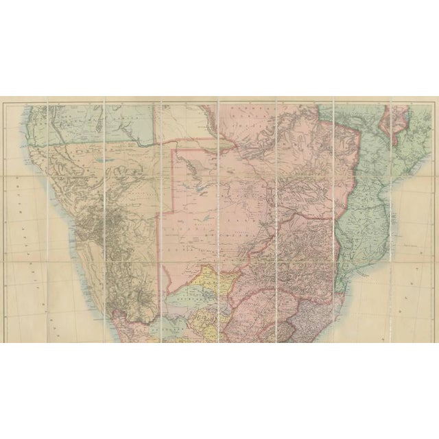 Antique Folding Map of Cape Colony to Zambesi River in South Africa, 1890s For Sale - Image 6 of 11