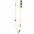 14k Gold Multi-Color Sapphire & Diamond Station Necklace For Sale - Image 4 of 7