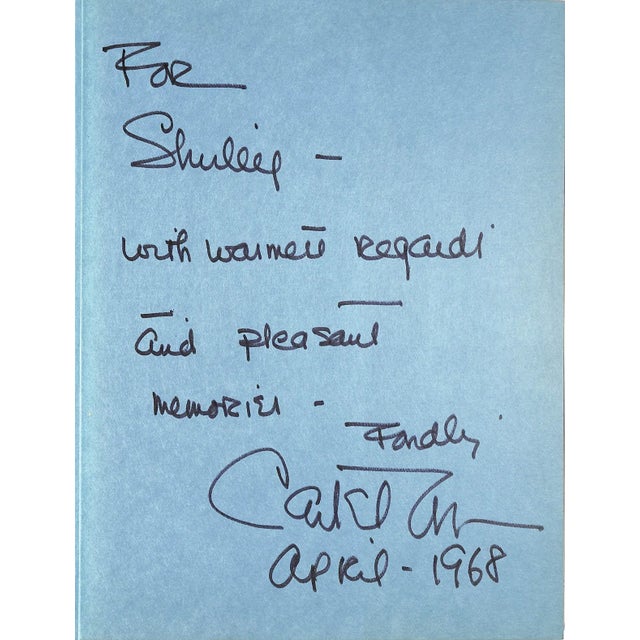 VARNEY, Carleton Warmly inscribed April-1968 [178] pp. The Bobbs-Merrill Company, Inc. 1967 11 1/8" x 8 3/4" Carleton...