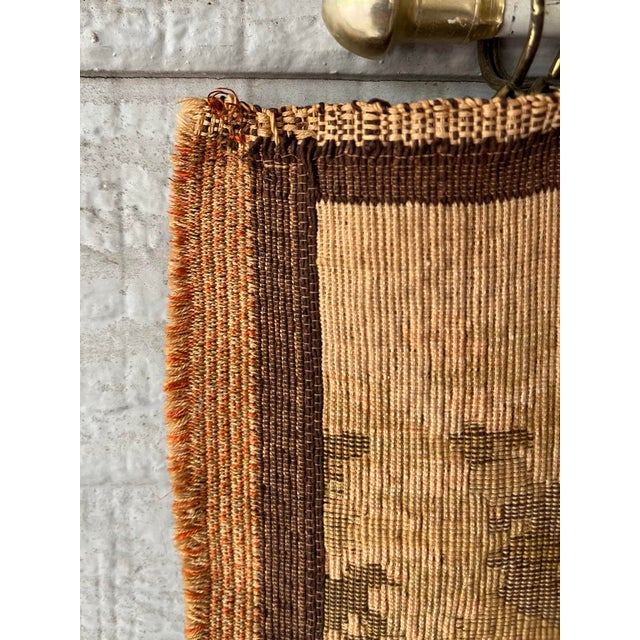 Textile Vintage French Medieval-Style Farmhouse Wheat Harvest Square Wall Tapestry For Sale - Image 7 of 12