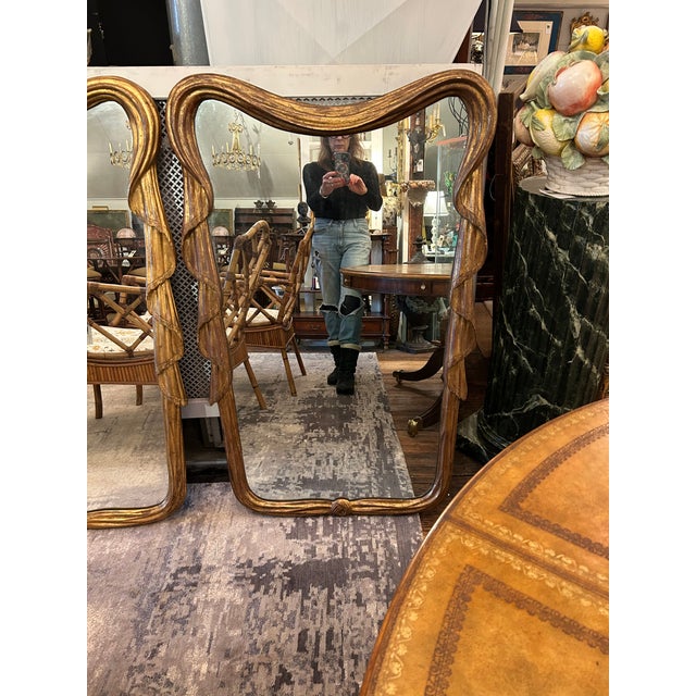 Art Nouveau Giltwood Swag Motif Large Mirrors For Sale - Image 13 of 18