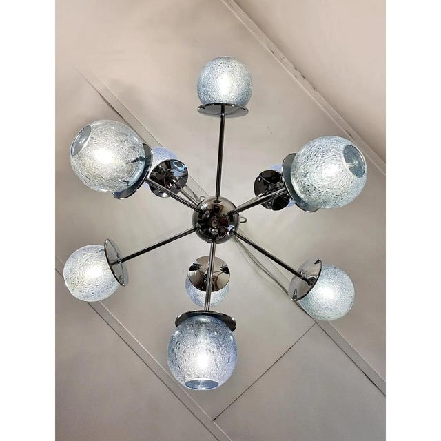 Sputnik Pulegoso Blue Murano Glass Chandelier by Simoeng For Sale - Image 4 of 8