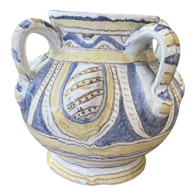 Portuguese Faience Pottery Vase Chairish