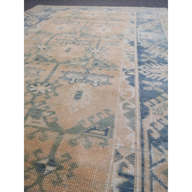 Textile Vintage Turkish Hand-Knotted Tribal Area Rug For Sale - Image 7 of 12