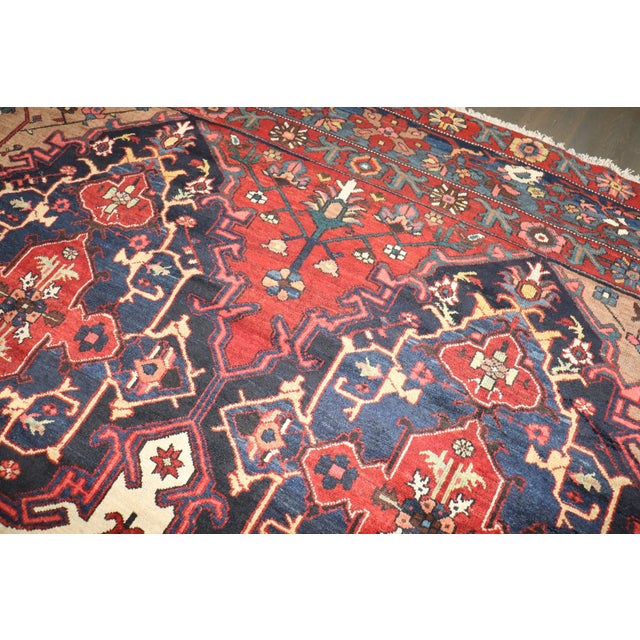 Persian Large Scale Antique Geometric Persian Bakhtiari Rug no. j5107 For Sale - Image 3 of 11