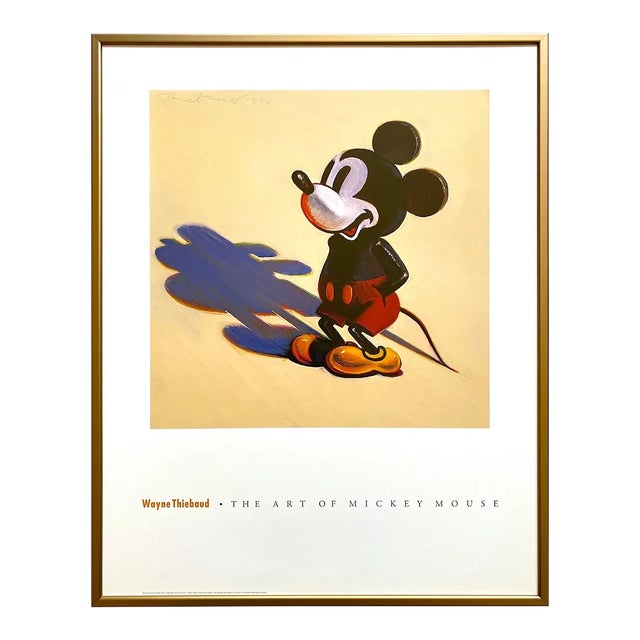 Wayne Thiebaud Vintage Lithograph Print Framed Pop Art Poster " Toy Mickey ", 1988 For Sale