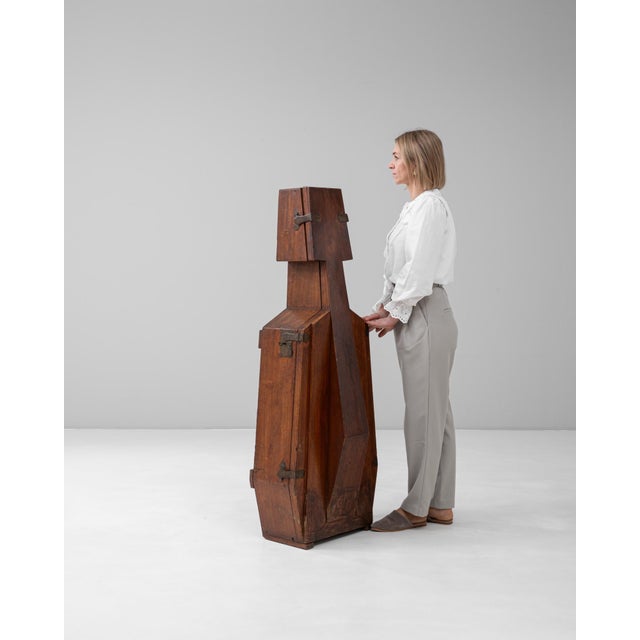 Late 19th Century 1890s French Modernist Cubist Wooden Cello Case For Sale - Image 5 of 18
