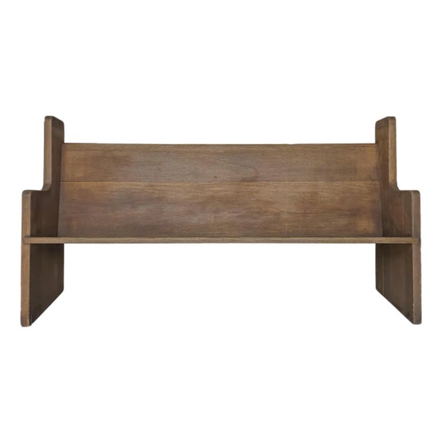 Antique Rustic European Wooden Pew Bench For Sale