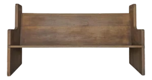 Antique Rustic European Wooden Pew Bench