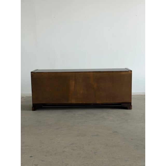 Wood 1970's Oak Parquet Credenza For Sale - Image 7 of 9