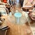 Vintage Modernist Round Glass Dining Table With Brushed Aluminum-Look Pedestal Base For Sale In Los Angeles - Image 6 of 12
