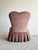 Vintage Blush Velvet Slipper Chair With Pleated Skirt For Sale In Greensboro - Image 6 of 12