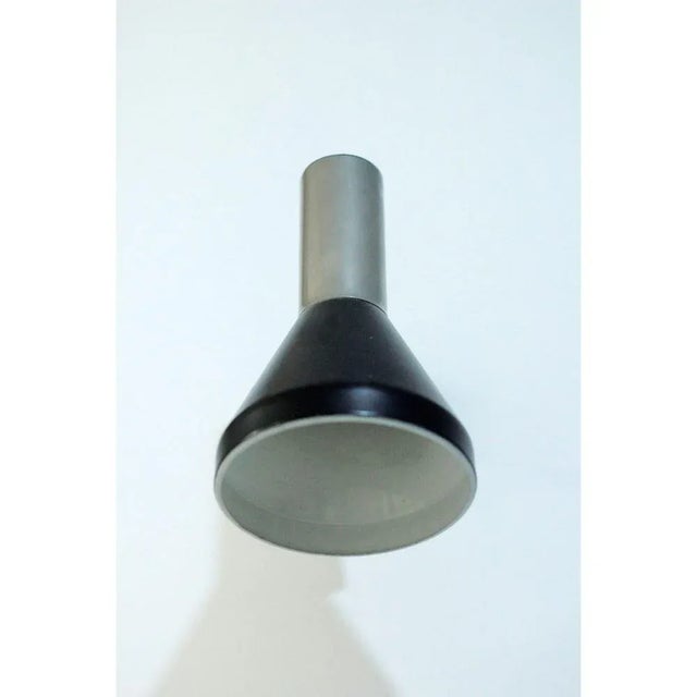 Adjustable vintage metal wall lamp, silver and black Production Period: 1970-1979 Style: Vintage State: Good condition,...