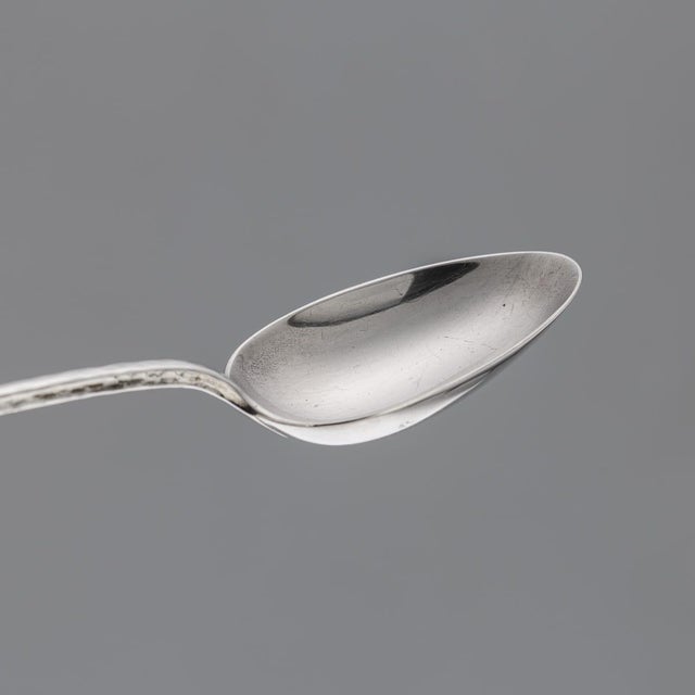 Antique 20th Century English Silver Sugar Bowl & Spoon by S.W. Smith & Co., 1911, Set of 2 For Sale - Image 18 of 18