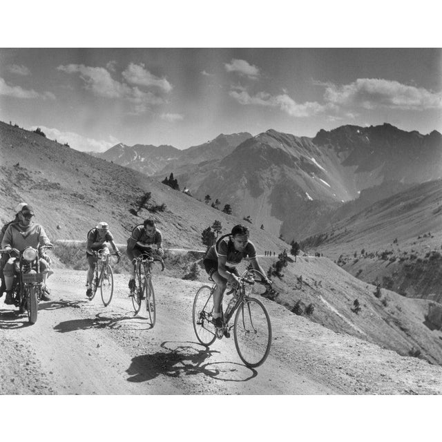 Mountain Stage 18th August 1951: Cyclists competing in the Tour de France riding through the French Alps. Original...