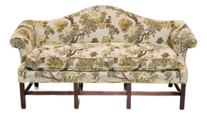 Late 20th Century Kittinger Historic Newport Mahogany Sofa With Bergamo Upholstery Gilted Age Ri