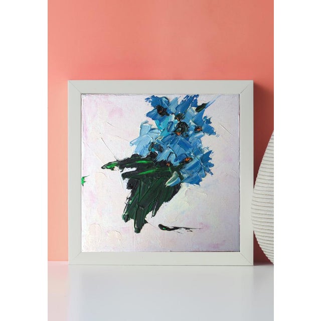 Natalia Vypritskaia, Azure Bloom, Oil on Canvas For Sale - Image 7 of 7