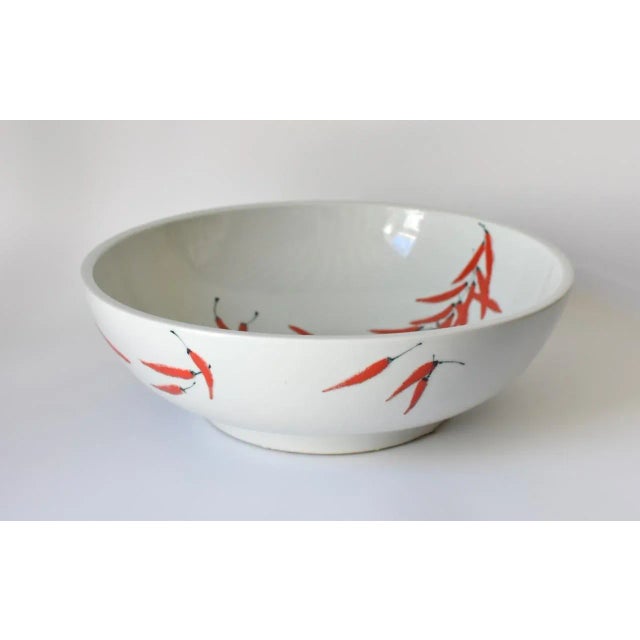 Ceramic Red Pepper Ceramic Sink For Sale - Image 7 of 13