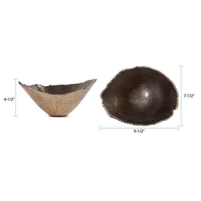 Modern Baniff Jagged Edged Deep Bowl- Medium For Sale - Image 3 of 11