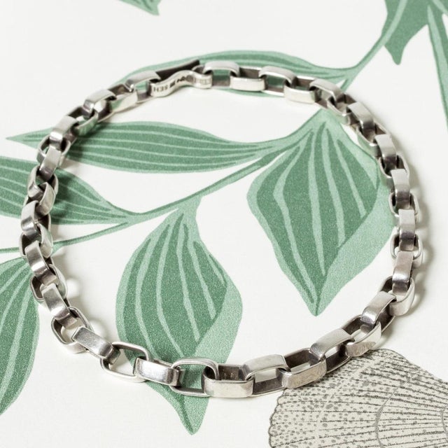 Modernist Silver Collier by Sven-Erik Högberg, 1973 For Sale - Image 4 of 8