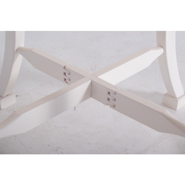 Portuguese White Painted Flap Table, 1920s For Sale - Image 9 of 10