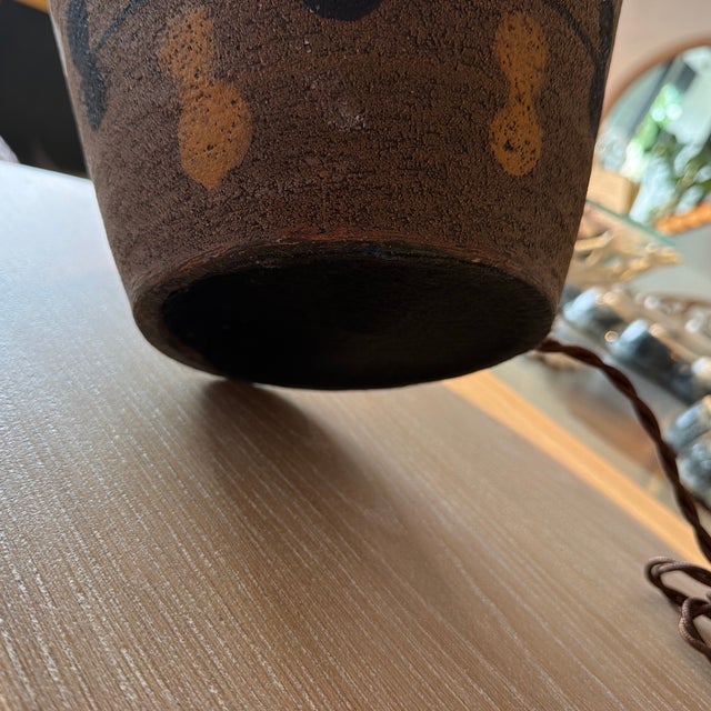 Brown Aldo Londi for Bitossi Table Lamp 1960s For Sale - Image 8 of 12